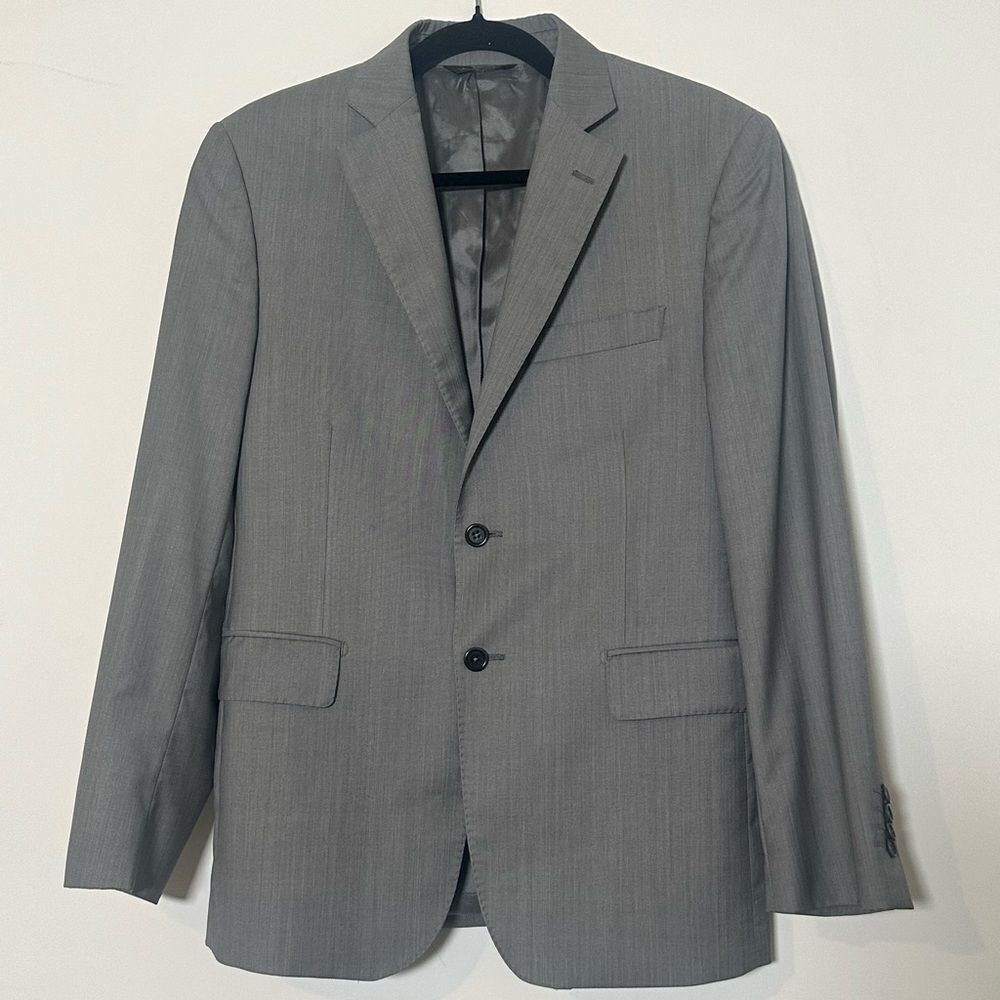 Saks 5th Ave Black * Ermenegildo Zegna Wool Silk Sport‎ Coat Blazer Sz 38 Office